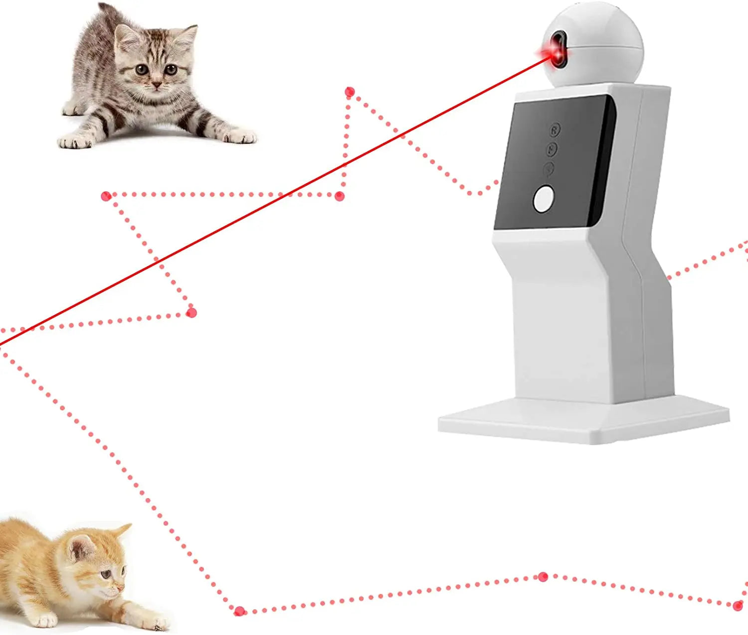 Interactive Laser Cat Toy - Automatic 360° Rotating Laser-My Little Pet