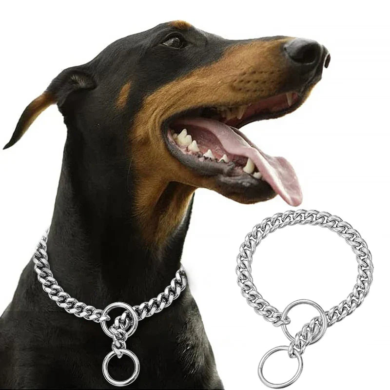 Luxury Stainless Steel Dog Collar - Durable, Stylish & Customizable-My Little Pet