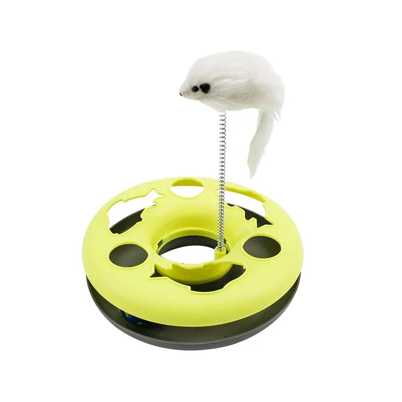 Interactive Cat Toy Set with Roller Tracks, Mouse Teaser, and Exercise Balls-My Little Pet