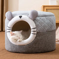 Cozy Pet House for Cats and Dogs - Plush Indoor Sleeping Cave with Removable Cushion-My Little Pet