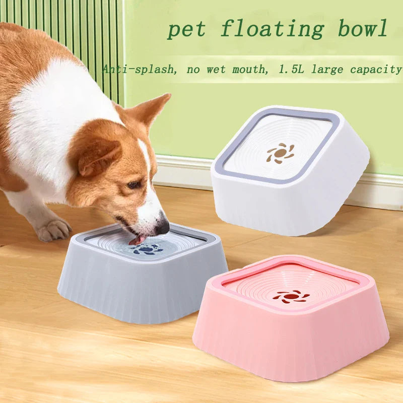 Anti-Spill Pet Water Fountain with Slow Drinking Feature and Removable Filter-My Little Pet