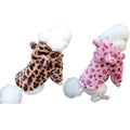 Warm Fleece Leopard Print Dog Hoodie for Small Dogs - Autumn/Winter Collection-My Little Pet