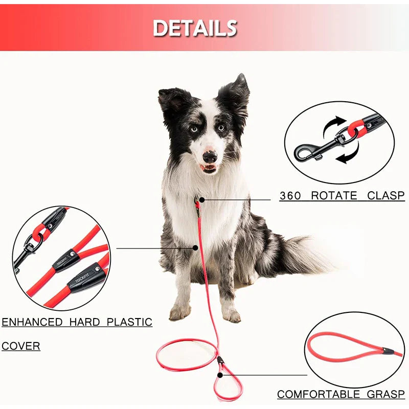 Waterproof PVC Dog Leash for Training and Outdoor Activities - Available in Multiple Lengths and Colors-My Little Pet