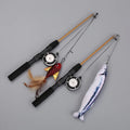 Retractable Feather Wand Cat Toy - Telescopic Fishing Rod Design-My Little Pet