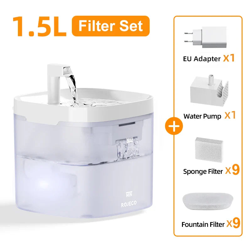 Transparent Automatic Water Fountain for Pets-My Little Pet