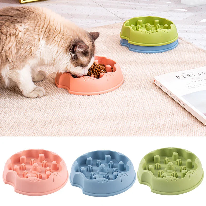 Slow Feeder Cat Bowl - Anti-Gulping, Non-Slip Design-My Little Pet