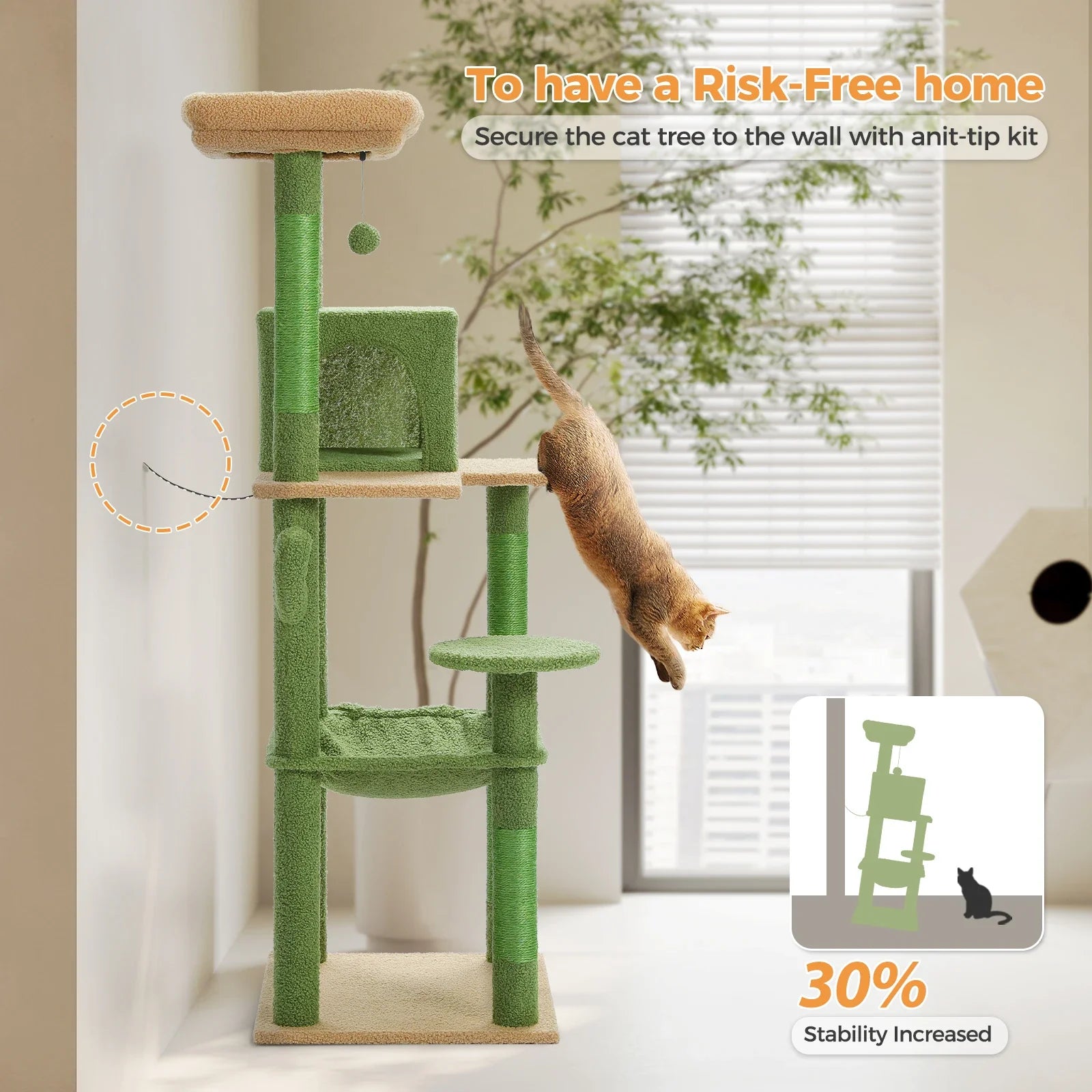 Multi-Level Cat Tree with Condo and Scratching Posts-My Little Pet