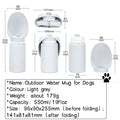 Portable Folding Pet Water Bottle 550ml for Outdoor Walking and Travel-My Little Pet