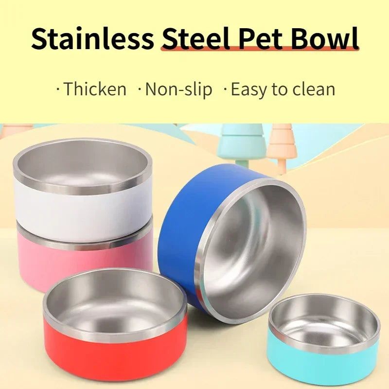 Large Capacity Stainless Steel Dog Bowl - 64oz-My Little Pet