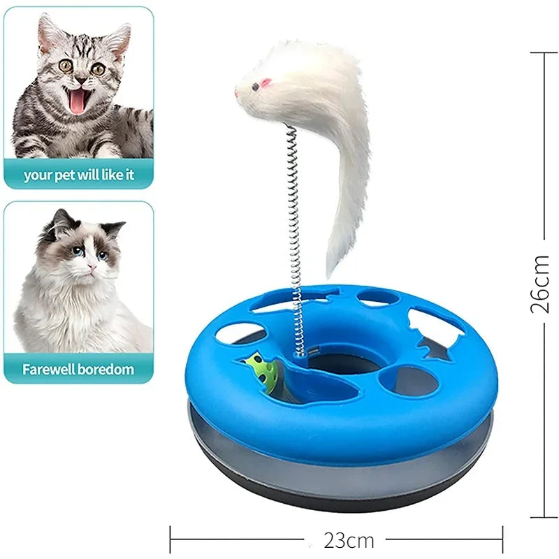 Interactive Cat Toy Set with Roller Tracks, Mouse Teaser, and Exercise Balls-My Little Pet