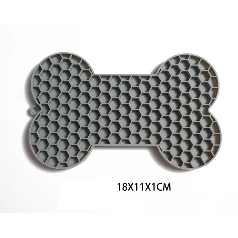 Bone-Shaped Silicone Lick Mat for Dogs and Cats-My Little Pet