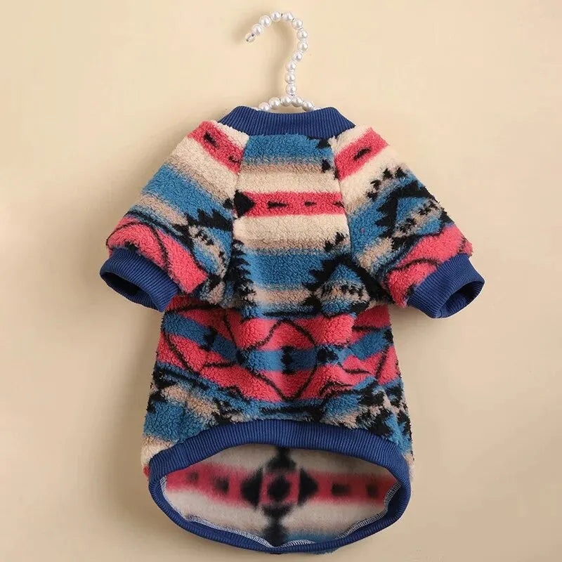 Stylish Striped Pet Sweatshirt for Autumn and Winter-My Little Pet