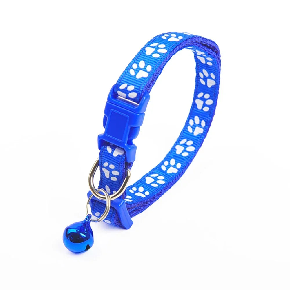 Adjustable Reflective Pet Collar with Bell for Puppies and Kittens-My Little Pet