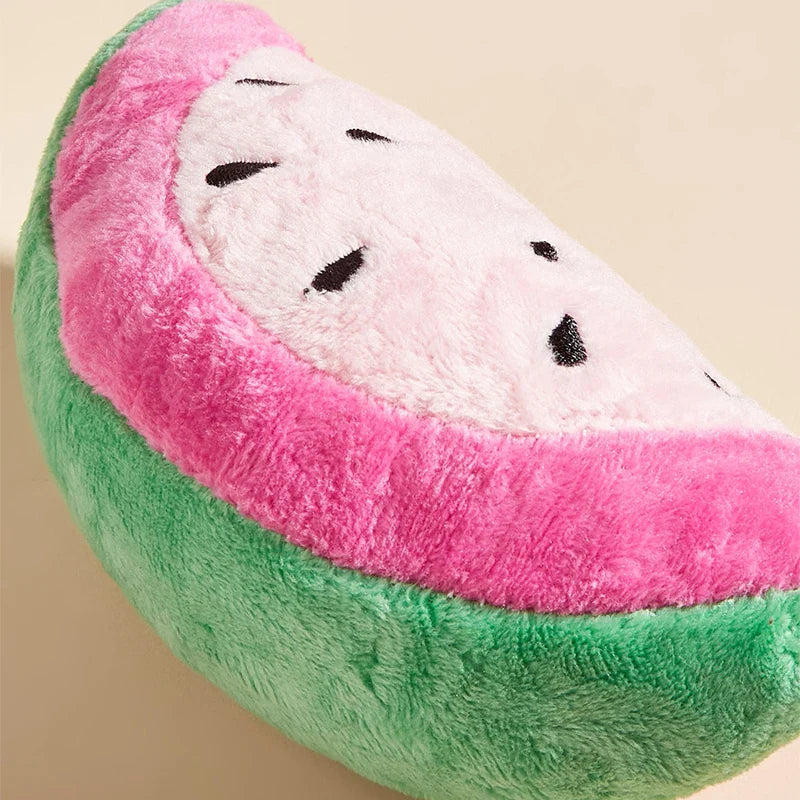 Interactive Watermelon-Shaped Plush Toy for Pets-My Little Pet