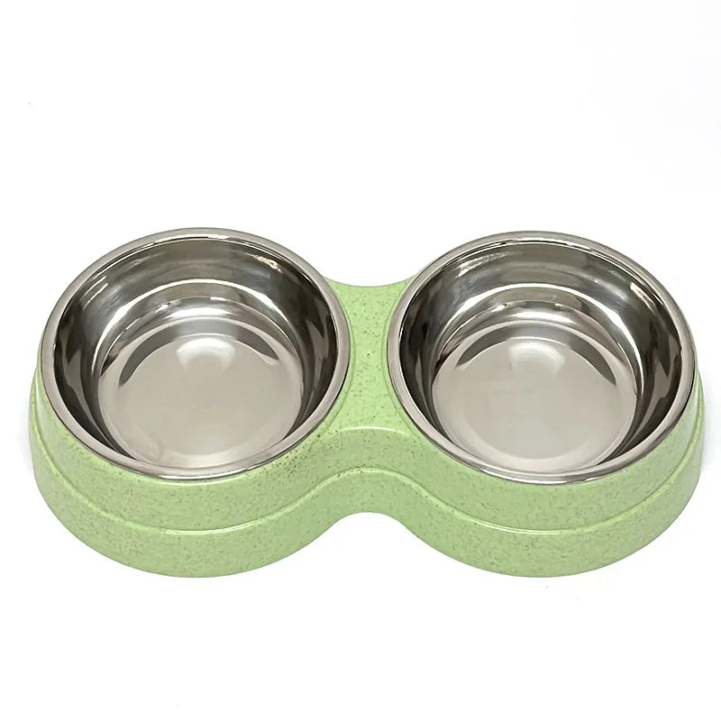 Eco-Friendly Wheat Straw Double Bowl for Dogs-My Little Pet