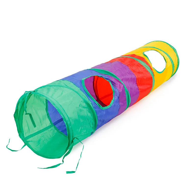 Foldable Cat Tunnel with Interactive Toy - Breathable Play Tunnel for Indoor Cats-My Little Pet