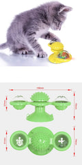 Interactive Windmill Cat Toy with Freeze-Dried Catnip-My Little Pet