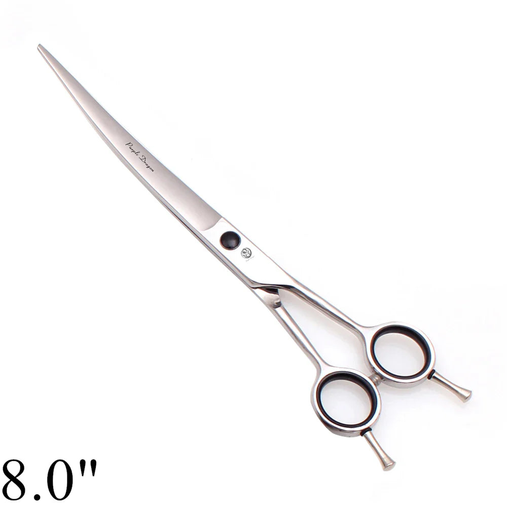 Professional Curved Pet Grooming Scissors - Stainless Steel-My Little Pet