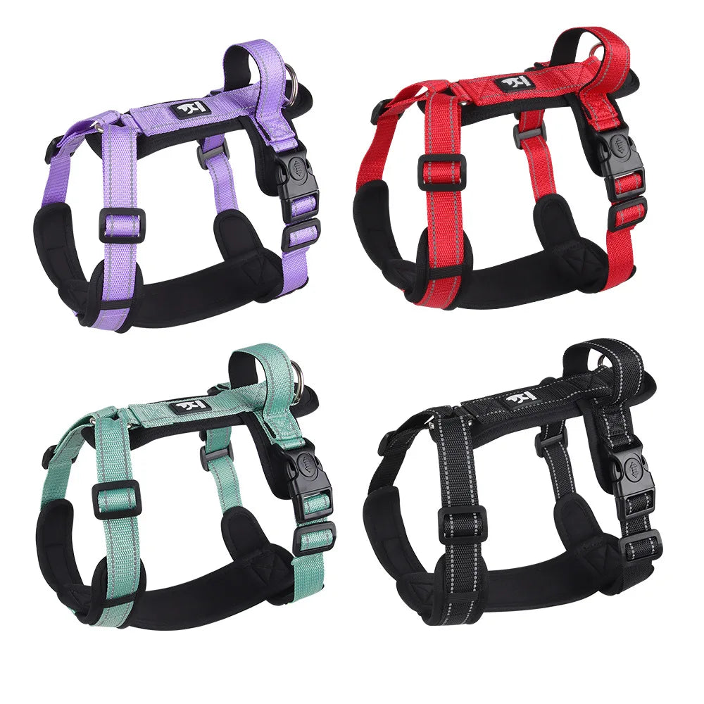 Adjustable Dog Harness with Quick Release and Reflective Design for All Dog Sizes-My Little Pet