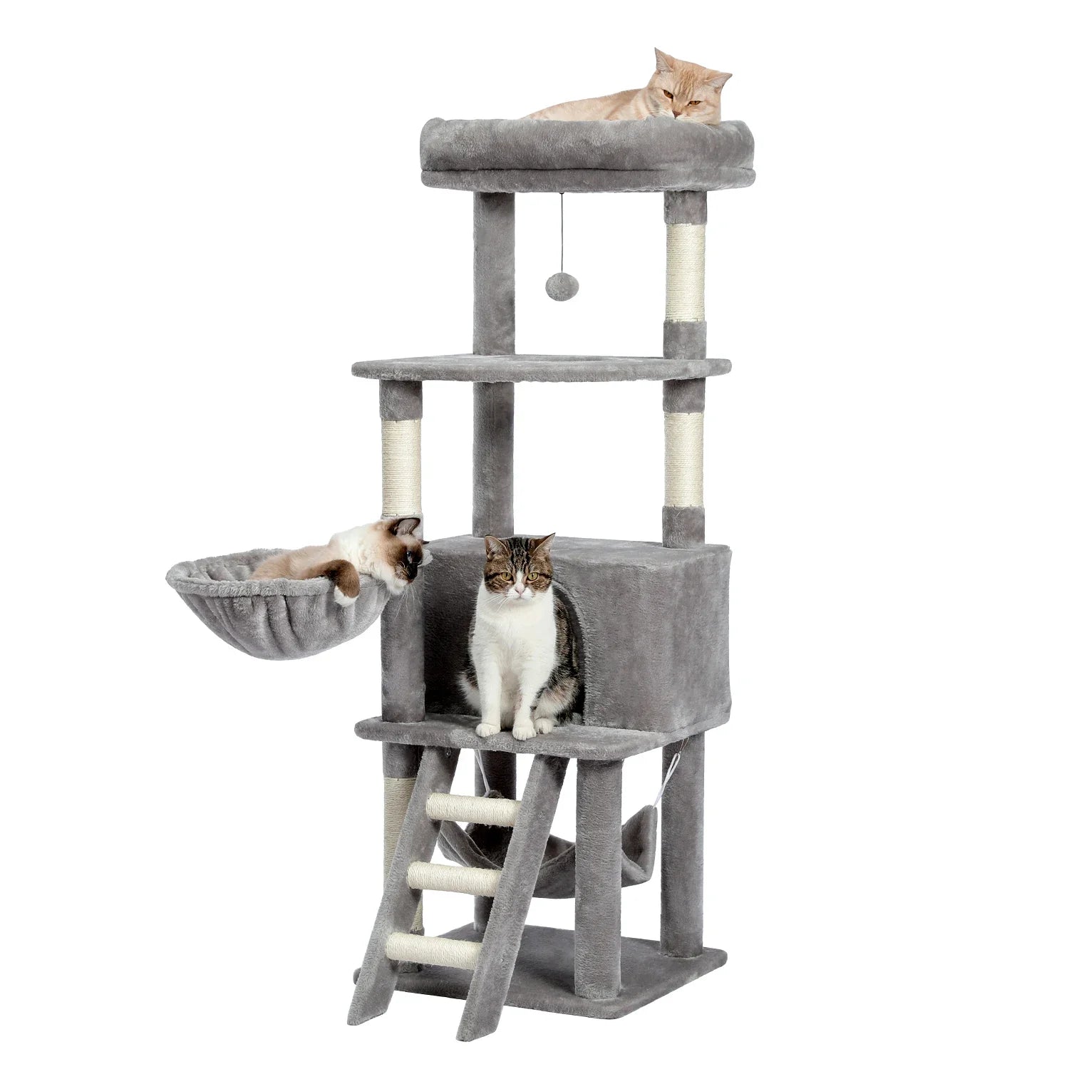 Multi-Level Cat Tree with Condo and Scratching Posts-My Little Pet