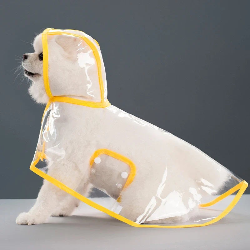 Transparent Raincoat for Dogs - Durable, Windproof, and Waterproof-My Little Pet