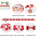 Personalized Christmas Dog Collar with Bow - Red Santa Design for All Sizes-My Little Pet