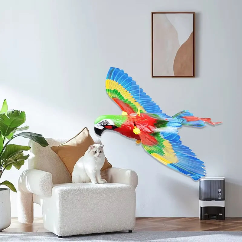 Quiet Electric Cat Teaser | Interactive Flying Parrot Toy-My Little Pet