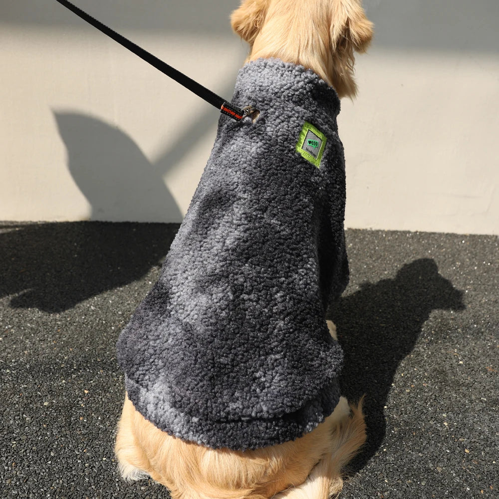 Large Dog Winter Jacket - Thick Lambs Wool Coat for Medium to Extra Large Dogs, Windproof and Comfortable-My Little Pet