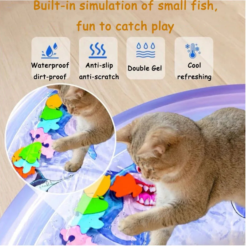 Cooling Pet Water Mat - Inflatable and Durable Bed Cushion for Cats and Dogs-My Little Pet