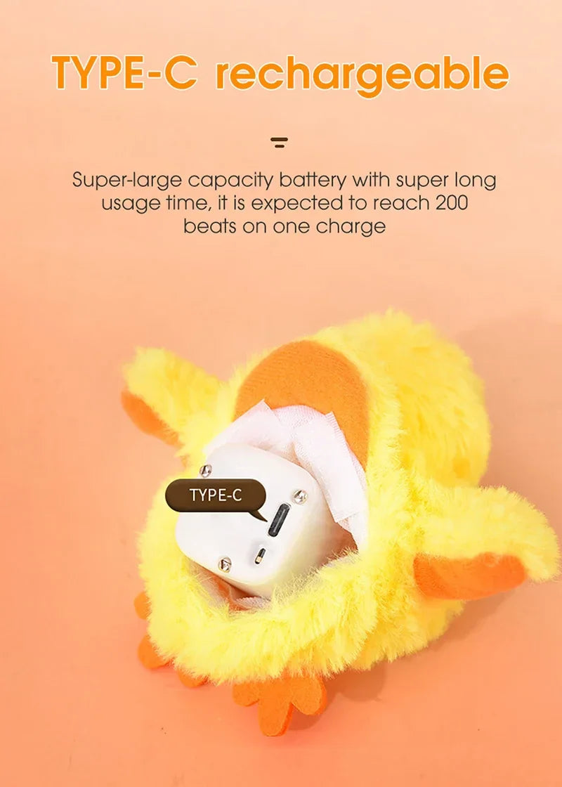 Interactive Flapping Duck Cat Toy with Vibration Sensor and Rechargeable Battery-My Little Pet