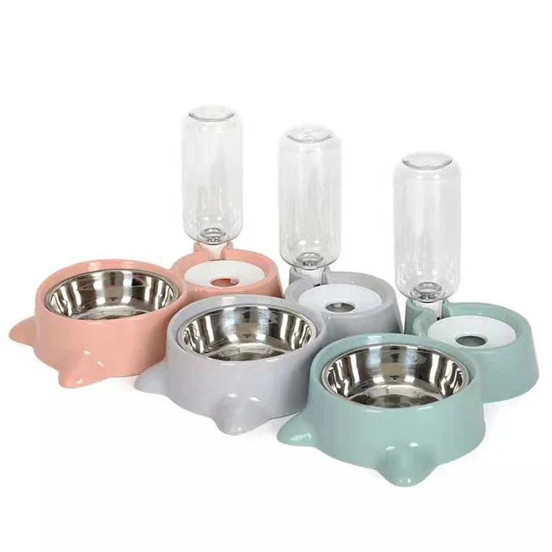 2-in-1 Automatic Pet Food and Water Feeder - Stylish Design-My Little Pet