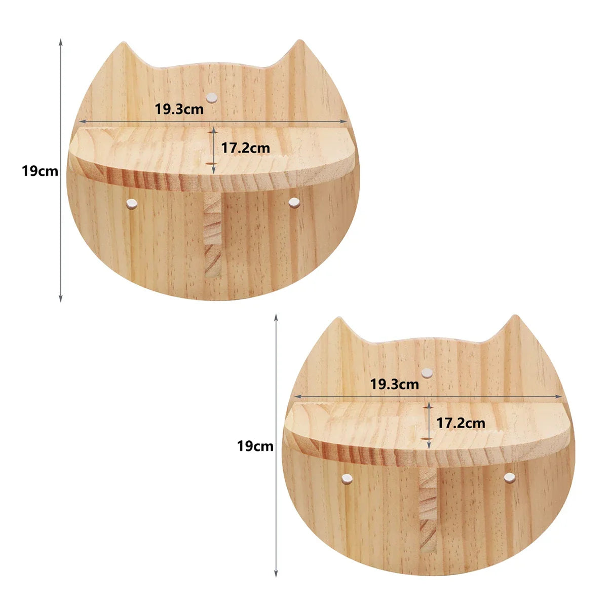 Wall-Mounted Wooden Cat Climbing Shelves - Four-Step Stair with Hammock-My Little Pet