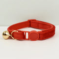 Velvet Cat Collar with Adjustable Safety and Bell-My Little Pet