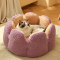 Cozy Cactus Petal-Shaped Pet Bed - Plush Cat and Dog Sleeping Cushion-My Little Pet