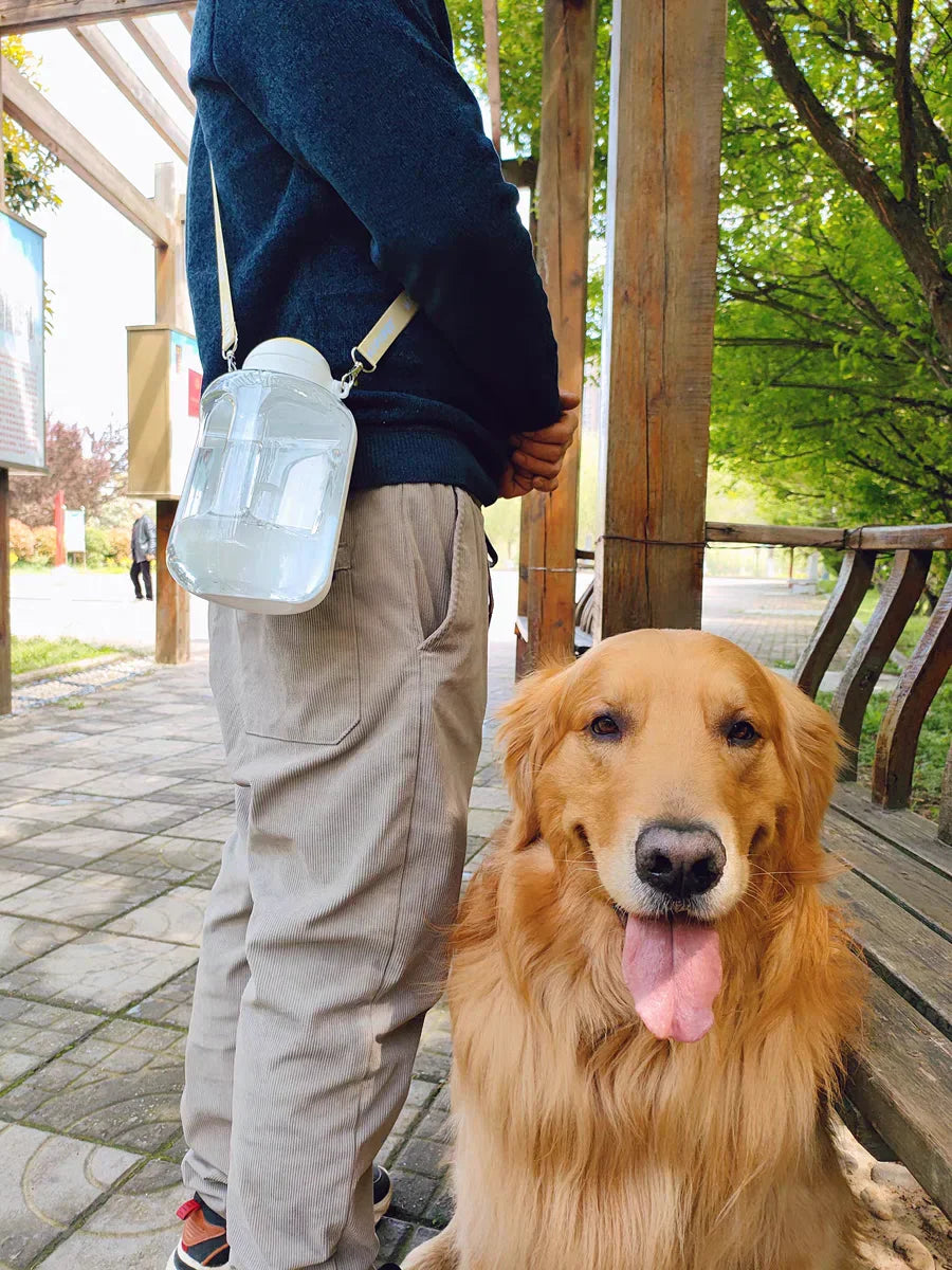 Portable 2-in-1 Dog Water Bottle & Food Container-My Little Pet