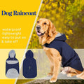 Reflective Waterproof Dog Raincoat with Hood for All Sizes-My Little Pet