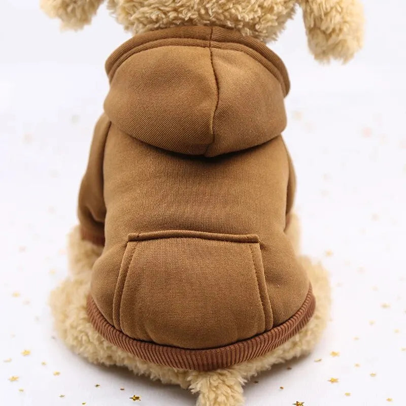 Stylish Dog Hoodie for Autumn and Winter - Warm Polyester Sweater for Small Pets-My Little Pet