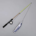 Retractable Feather Wand Cat Toy - Telescopic Fishing Rod Design-My Little Pet