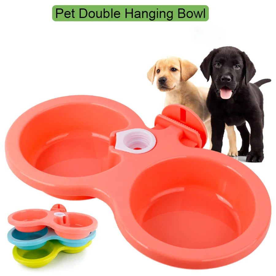 Eco-Friendly Wheat Straw Double Bowl for Dogs-My Little Pet