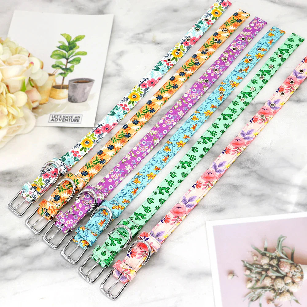 Bohemian Style Floral Dog Collar - Durable Nylon-My Little Pet