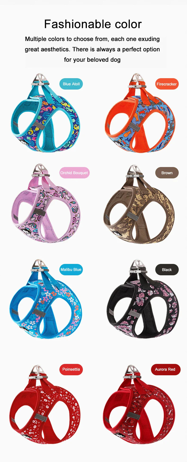 Truelove Adjustable No-Pull Dog Harness for Small and Medium Breeds-My Little Pet