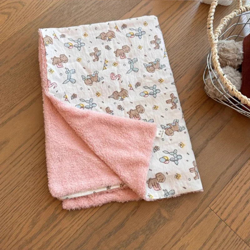 Cozy Coral Fleece Dog Blanket - Perfect for All Seasons-My Little Pet