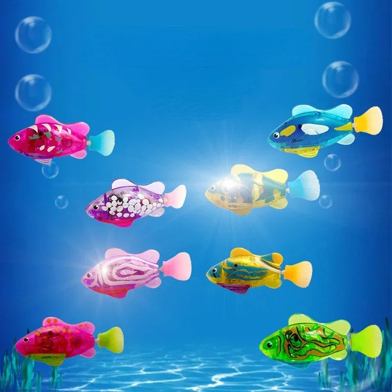 Interactive LED Swimming Robot Fish Toy for Cats-My Little Pet