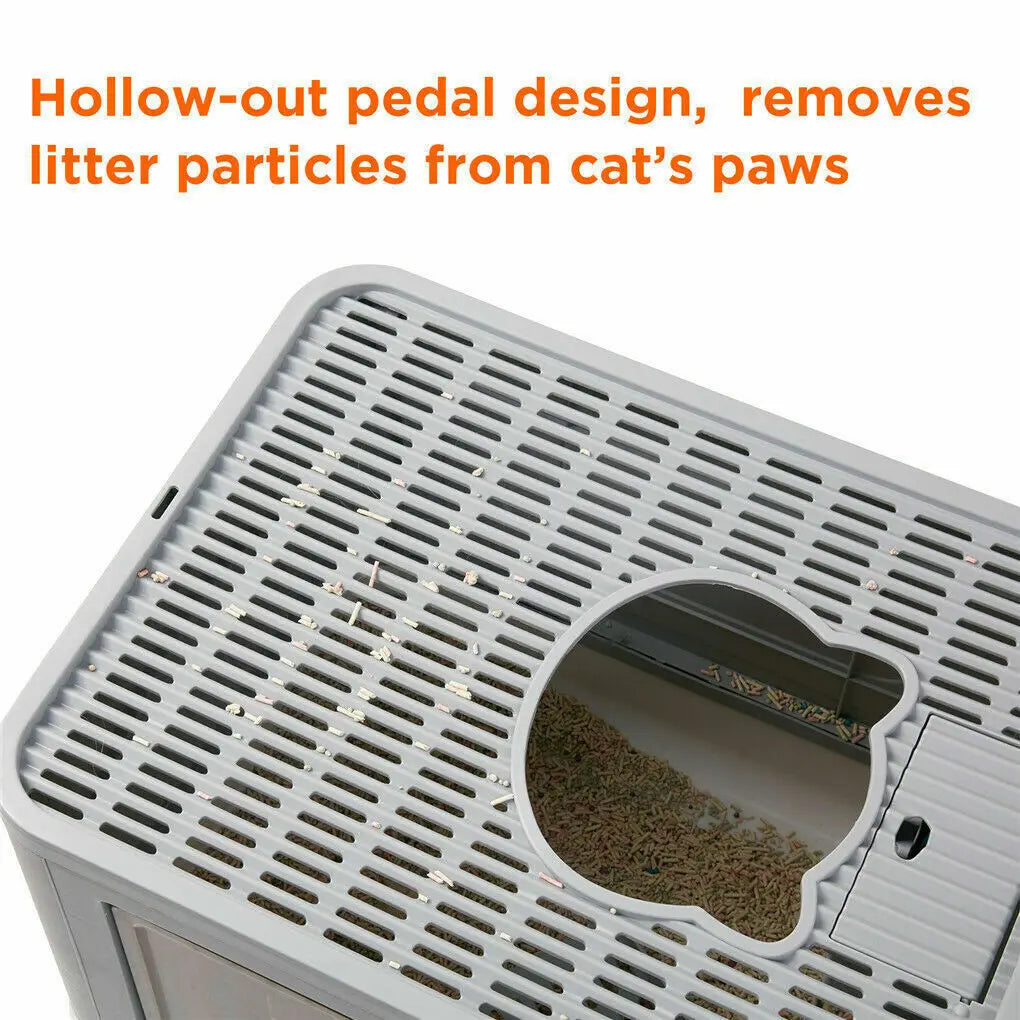 Foldable Cat Litter Box with Front Entry & Top Exit-My Little Pet