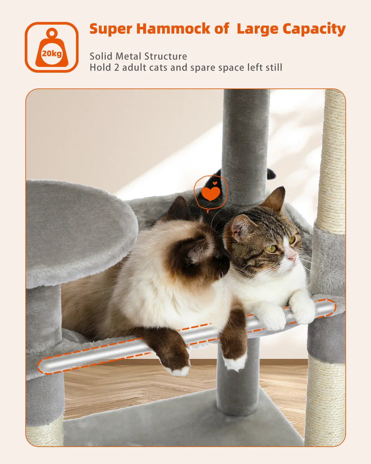 Multi-Level Cat Tree with Condo and Scratching Posts-My Little Pet