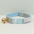 Velvet Cat Collar with Adjustable Safety and Bell-My Little Pet