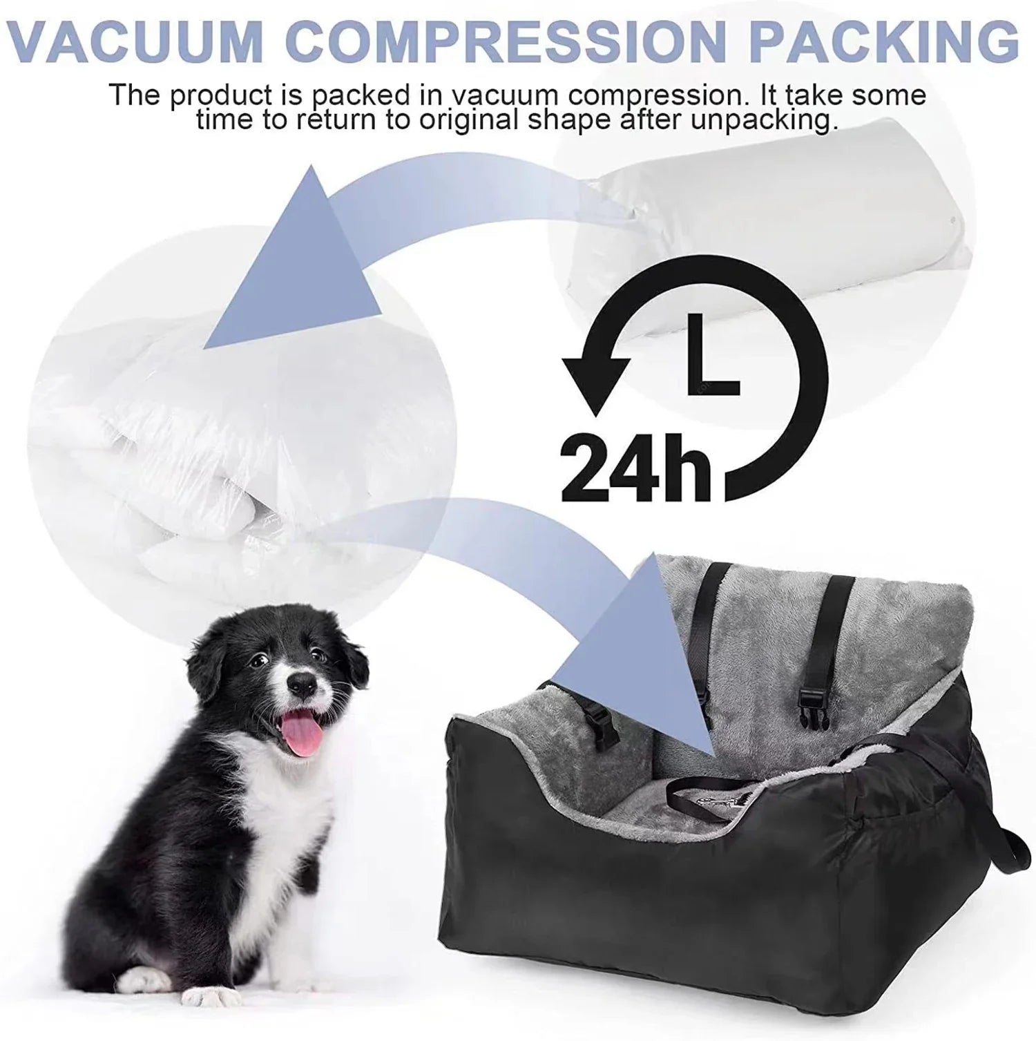 Deluxe Dog Car Seat for Medium to Large Dogs - Washable and Detachable-My Little Pet