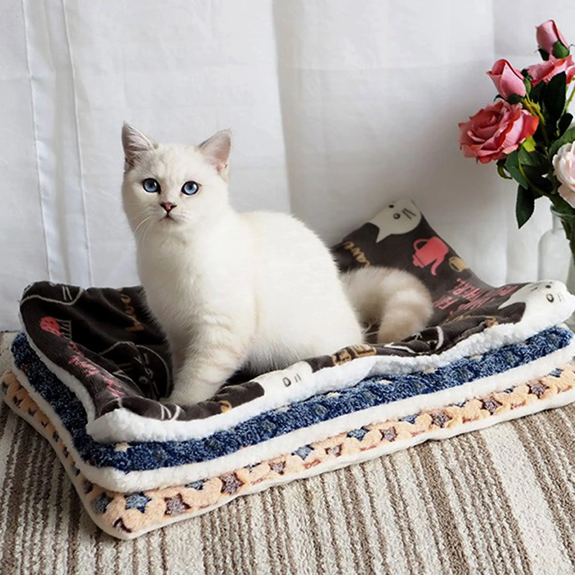 Luxurious Flannel Pet Bed for Dogs and Cats - Soft, Warm, and Cozy-My Little Pet