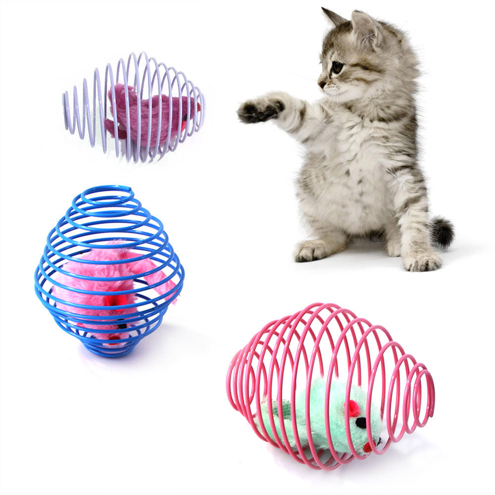 Interactive Cat Toy Balls with Stretchable Springs-My Little Pet