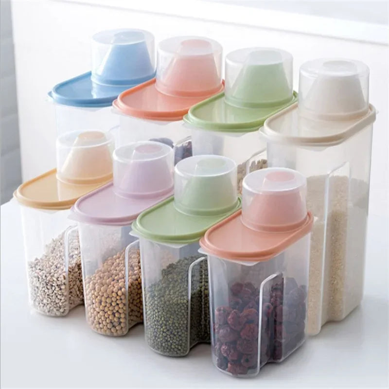 Large Capacity Pet Food Storage Container with Measuring Cup-My Little Pet